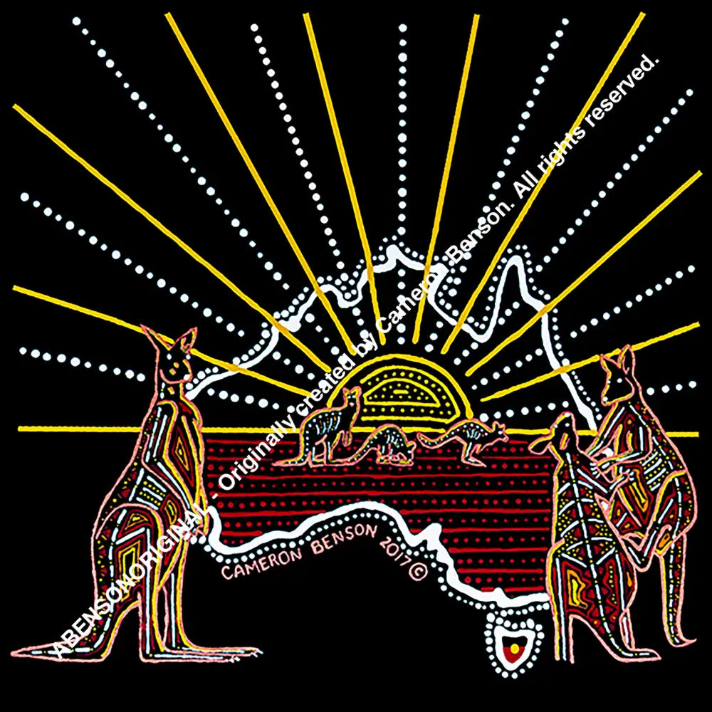 046 Aust Kangaroos Acrylic Coaster
