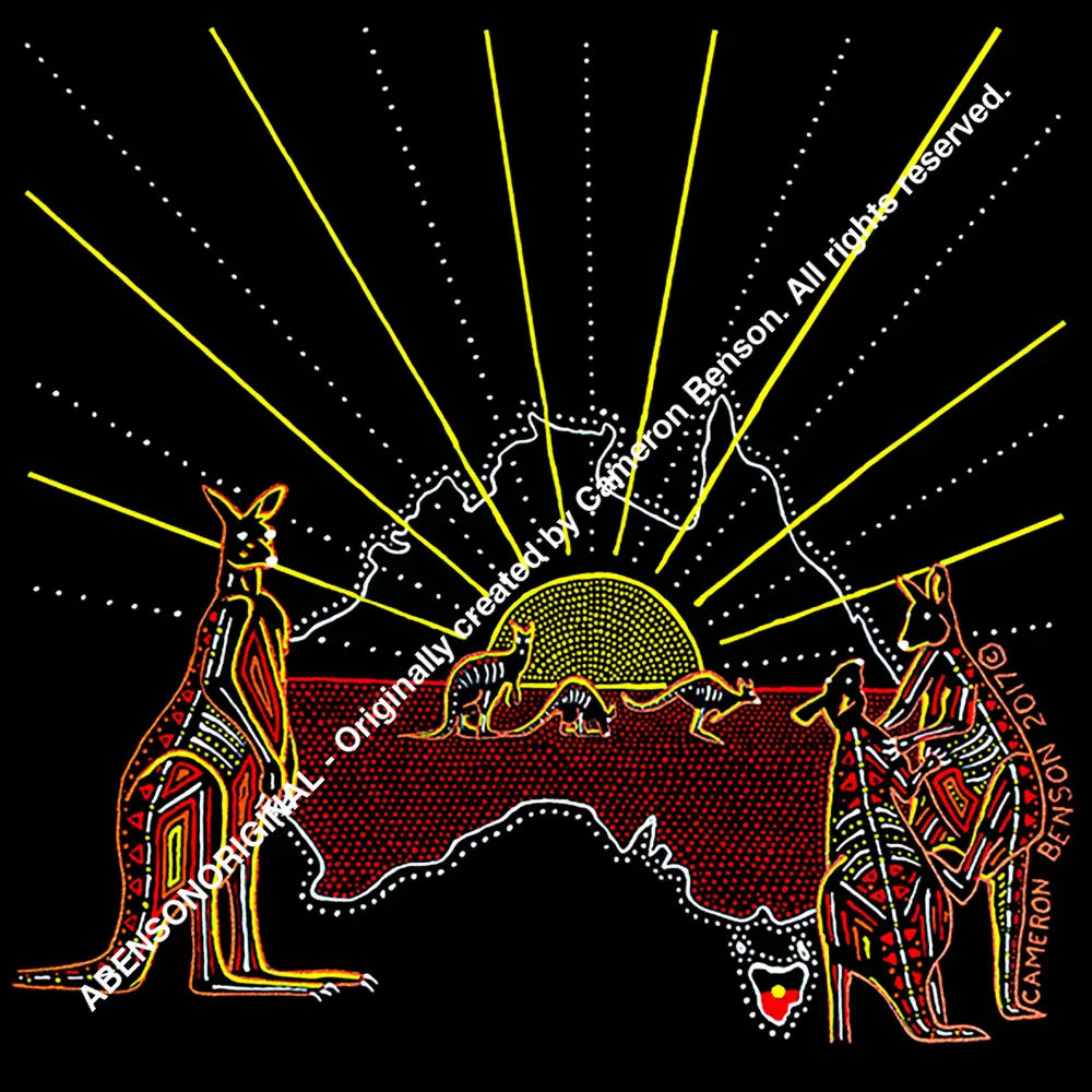 047 Aust Kangaroos Acrylic Coaster