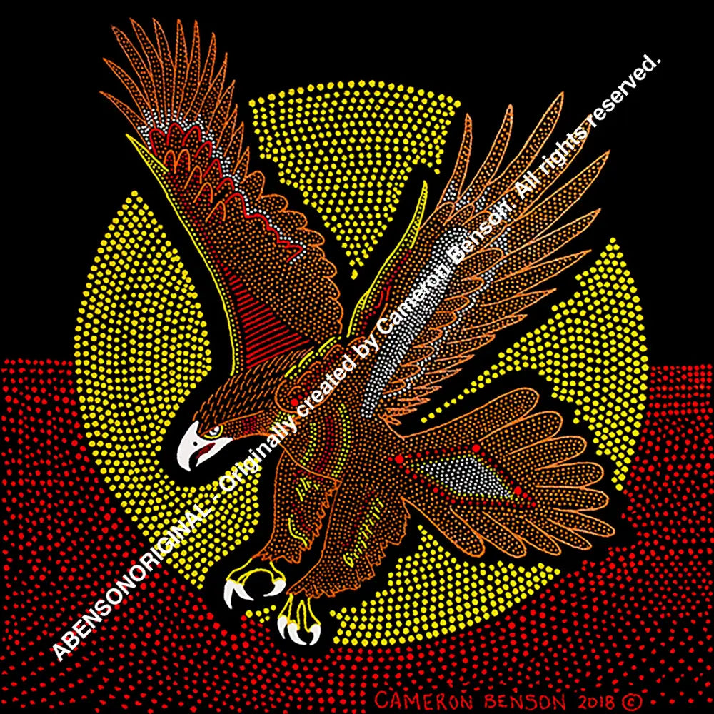 075 Eagle With Flag Acrylic Coaster