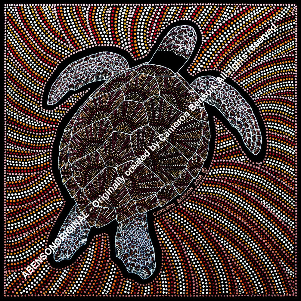 086 Sea Turtle A4 - Square Print