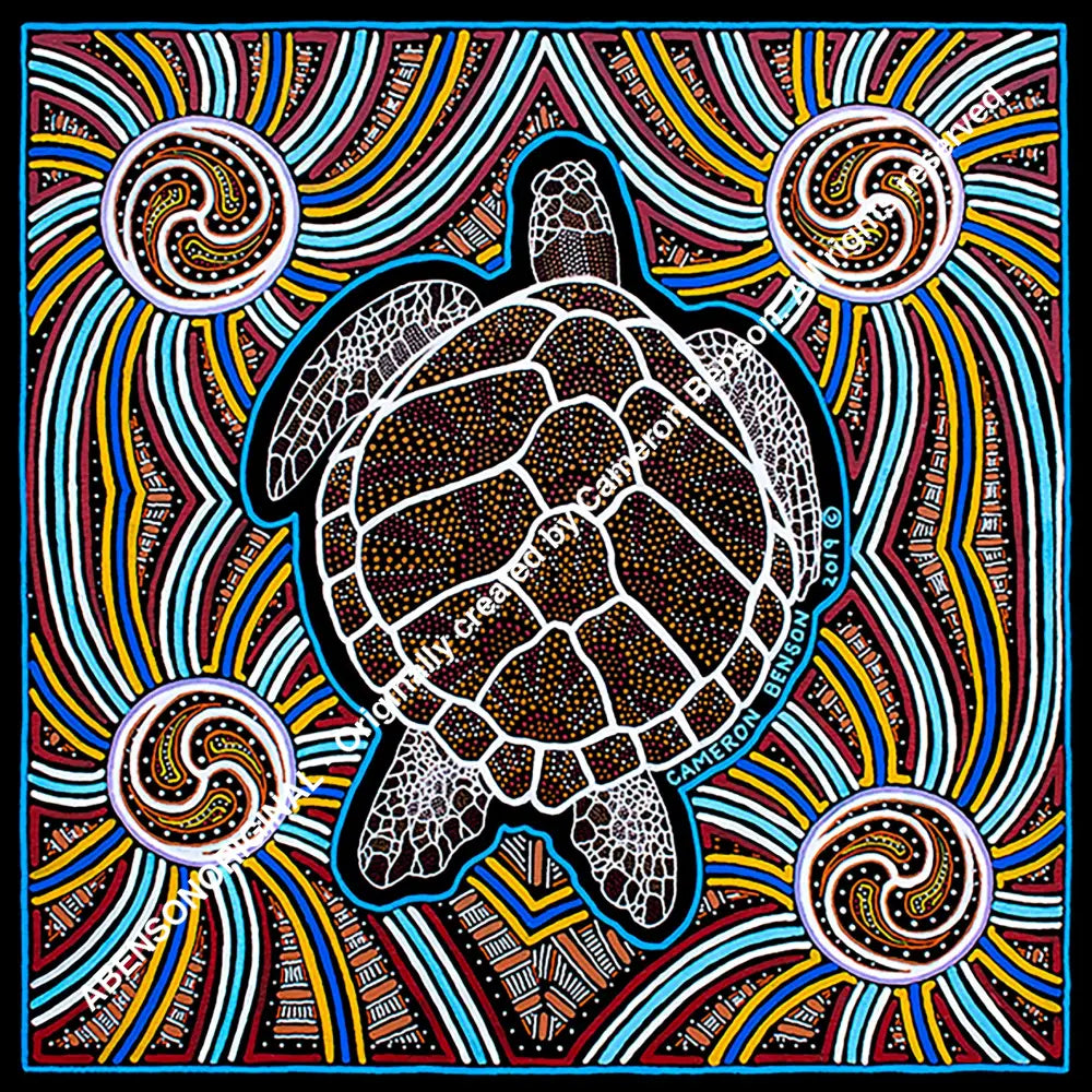 100 Turtle Cotton Rag Print