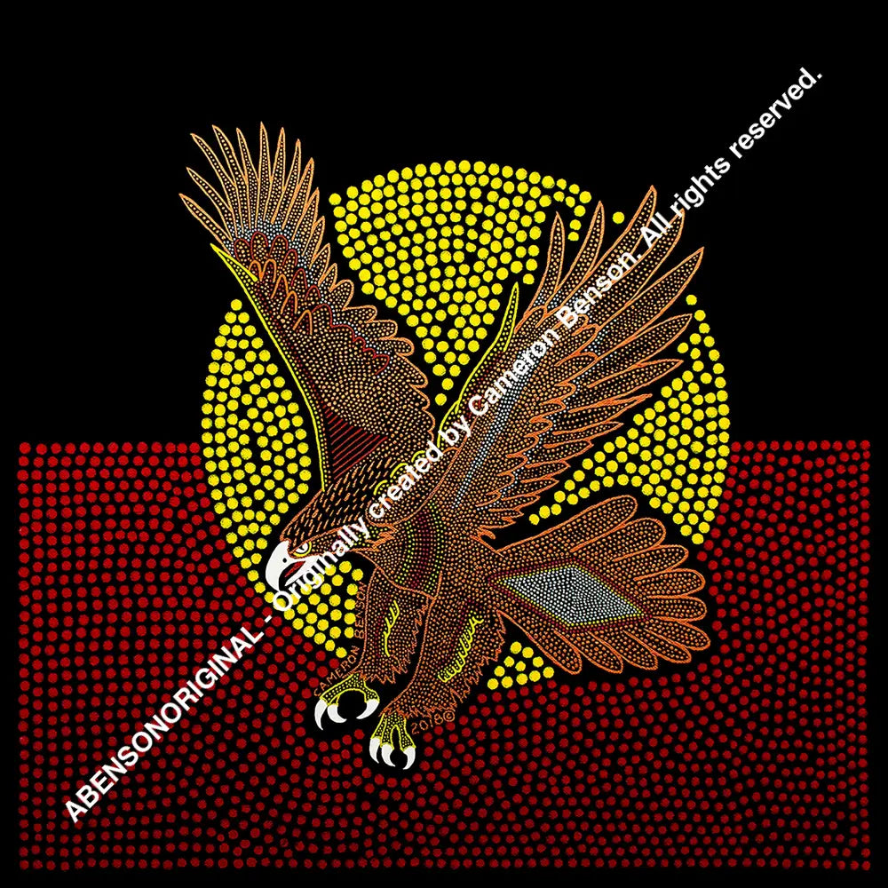 103 Eagle With Flag A4 - Square Print