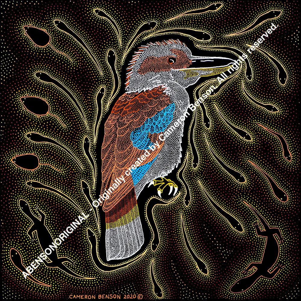 115 Kookaburra Dreaming 50cm x 50cm Canvas Print