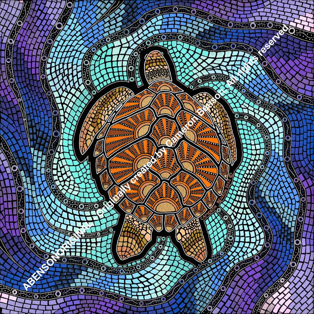126 Sea Turtle A4 - Square Print