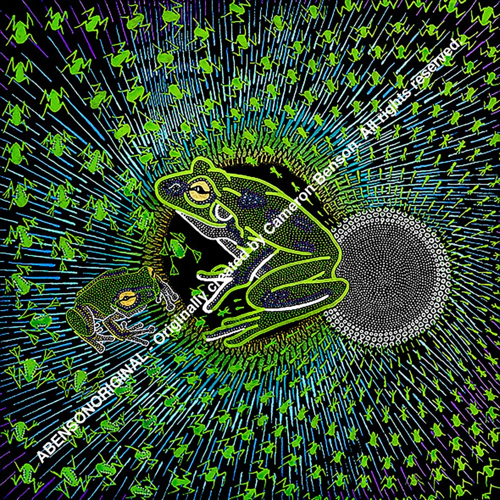 127 Green Tree Frog 50cm x 50cm Canvas Print