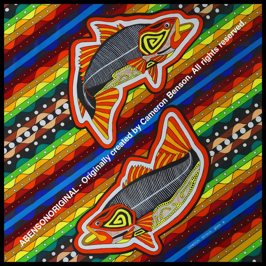 001 Two Fish A4 - Square Print