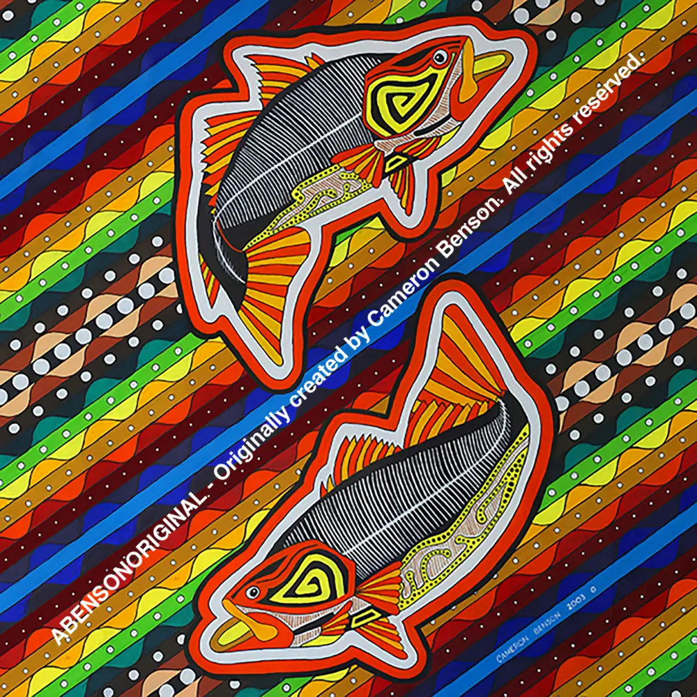 001 Two Fish Acrylic Coaster