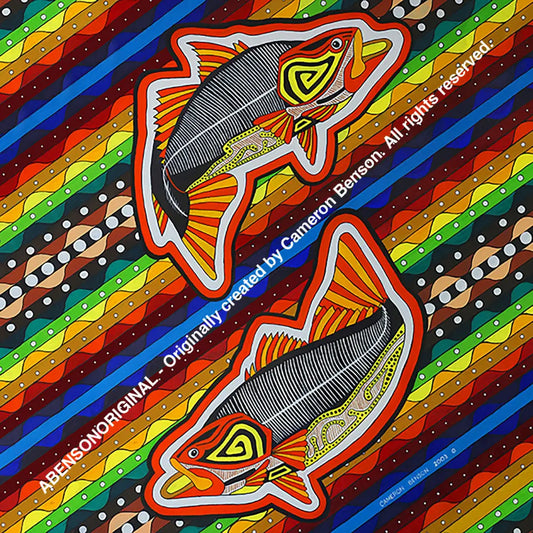 001 Two Fish Acrylic Coaster