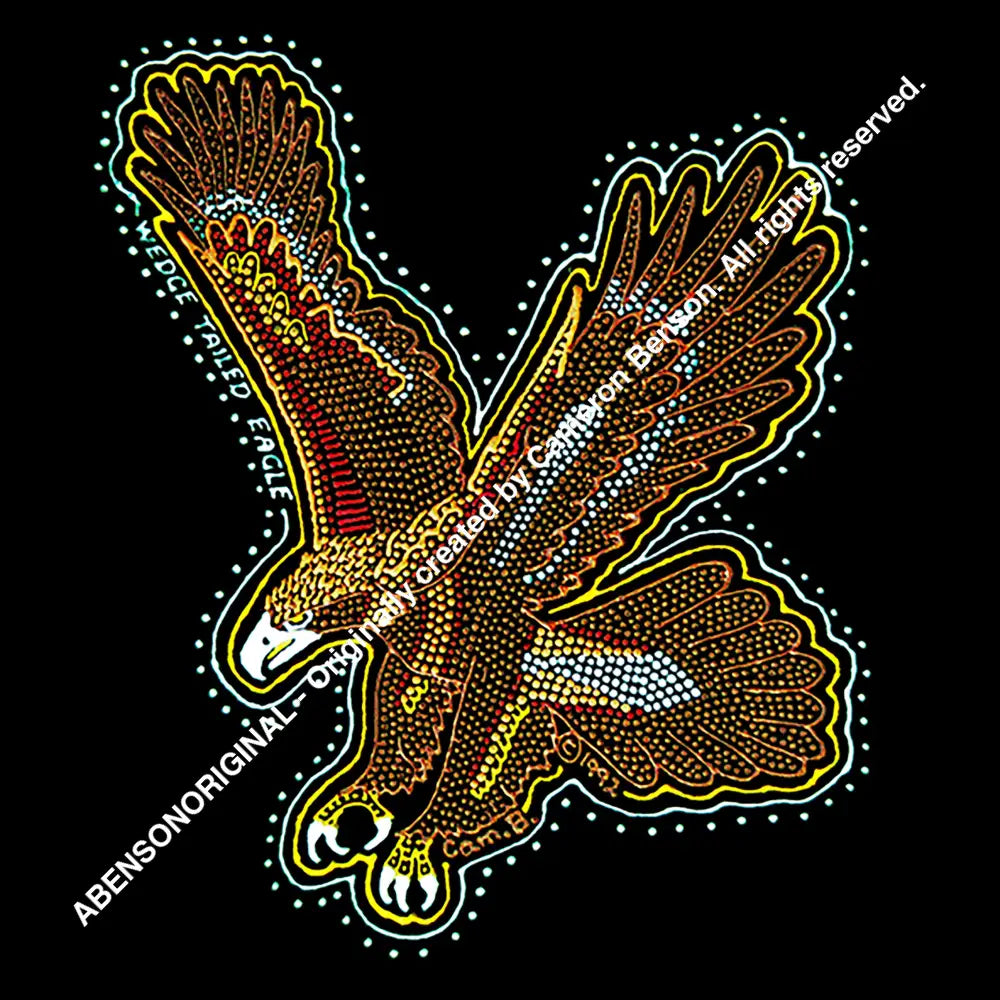 008 Eagle White Yellow Magnet