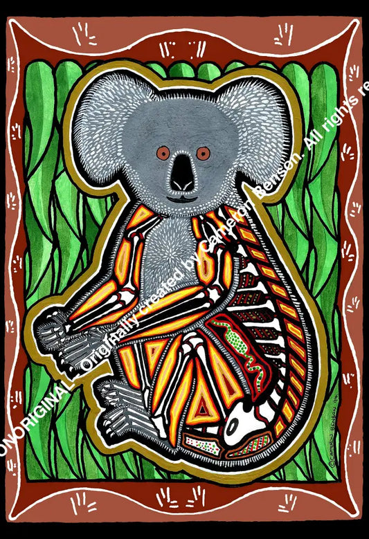 010 Koala Brown A4 - Portrait Print