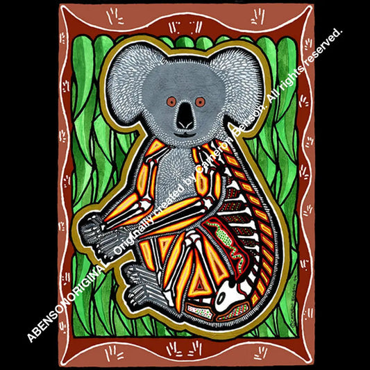 010 Koala Brown Glass Coaster
