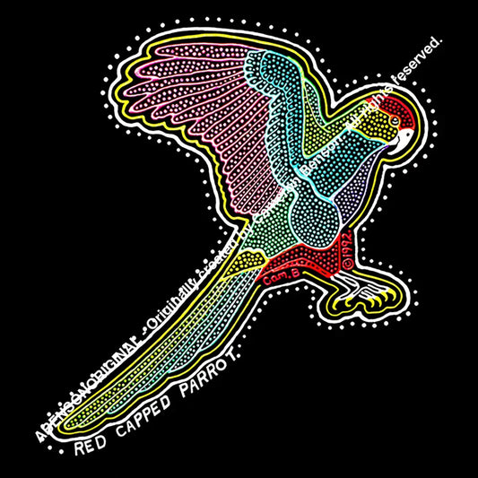 011 Red Capped Parrot Magnet