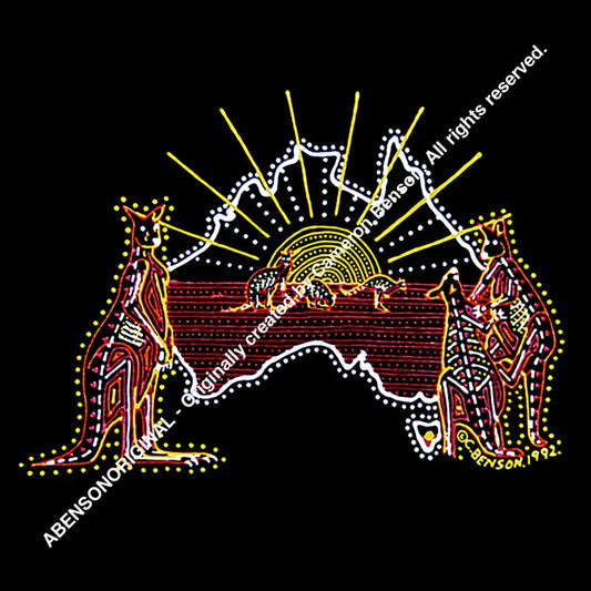 014 Australian Kangaroo’S With Lines Magnet