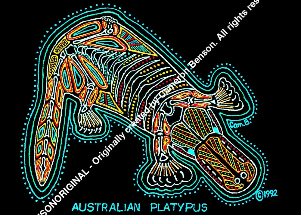015 Platypus Blue A4 - Landscape Print