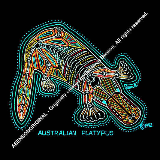 015 Platypus Blue A4 - Square Print
