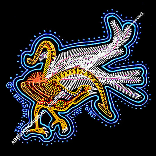 016 Lyre Bird Purple Blue Magnet