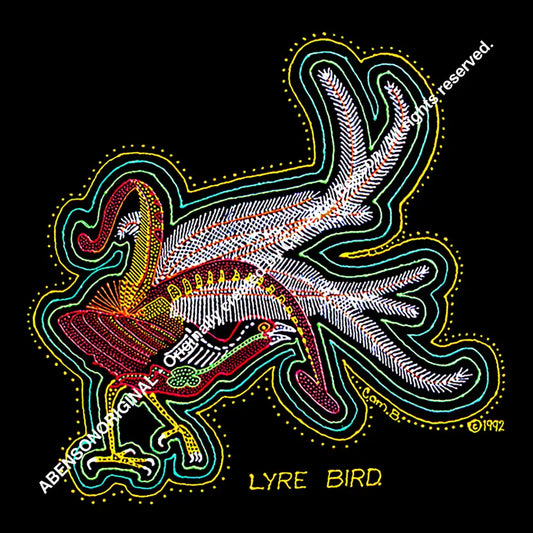 021 Lyre Bird Yellow Green Yellow Magnet