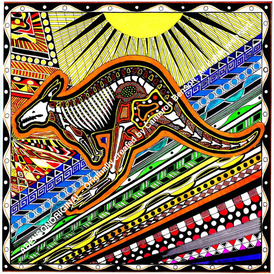 023 Kangaroo A4 - Square Print