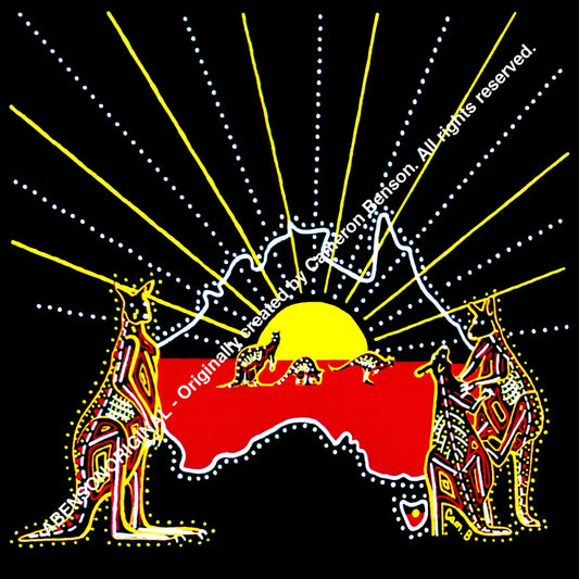 028 Australian Kangaroo’s A4 - Square Print
