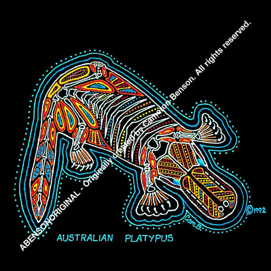 032 Platypus Blue A4 - Square Print