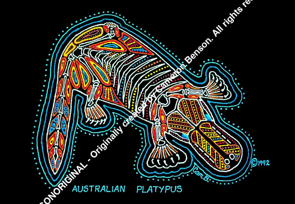 032 Platypus Blue Post Card
