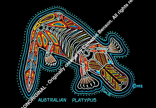 032 Platypus Blue Post Card