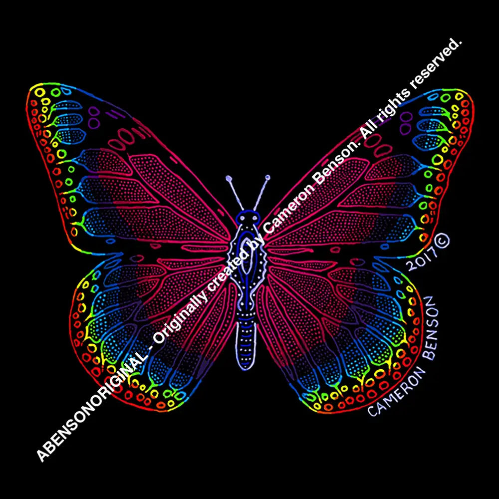 034 Rainbow Butterfly Magnet