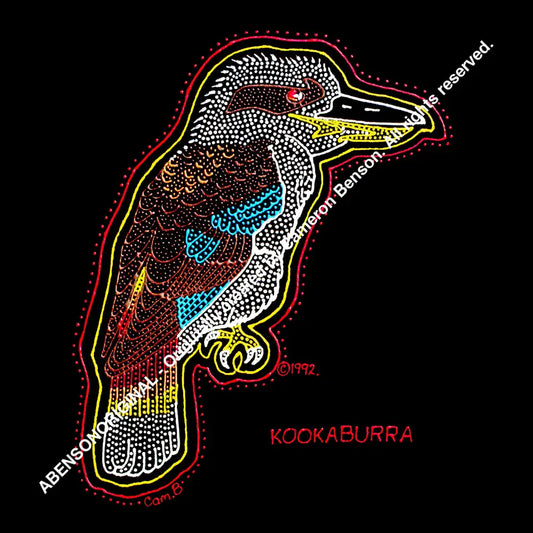 037 Kookaburra Red Yellow A4 - Square Print