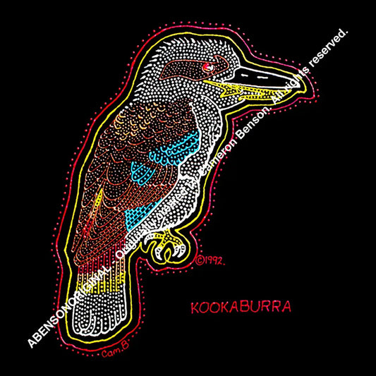 037 Kookaburra Red Yellow Acrylic Coaster