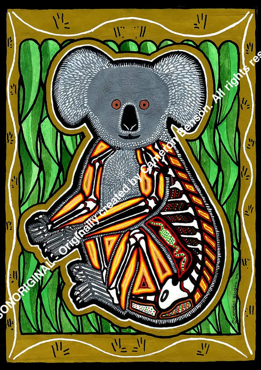 038 Koala Olive Post Card