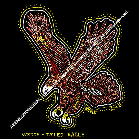 039 Eagle White Yellow Magnet