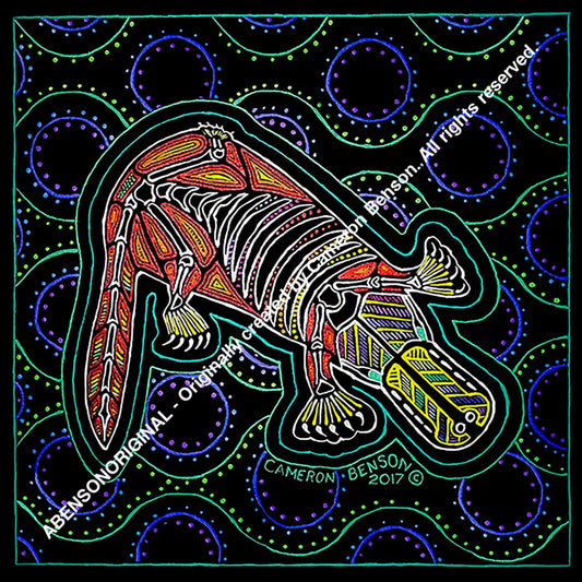 042 Platypus Blue Green Waterholes Magnet
