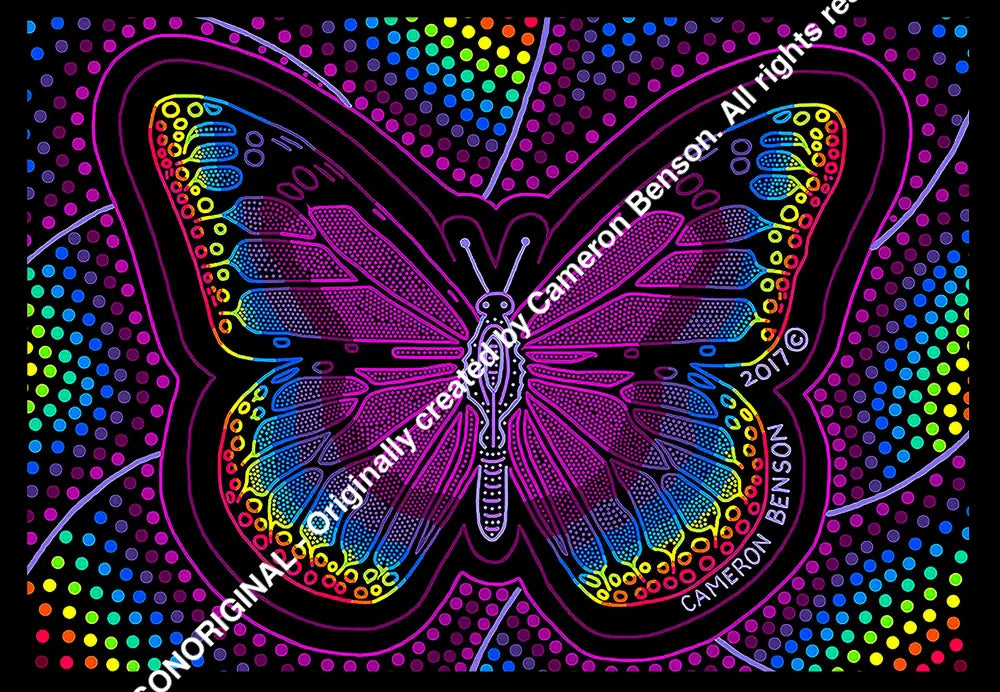 043 Rainbow Butterfly Post Card