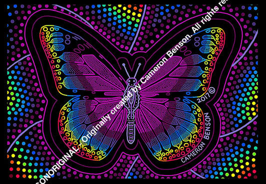 043 Rainbow Butterfly Post Card