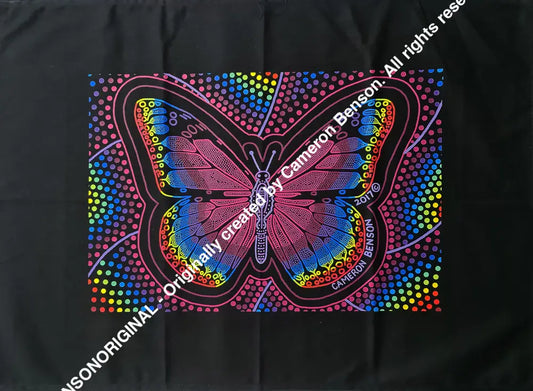 043 Rainbow Butterfly Tee Towel