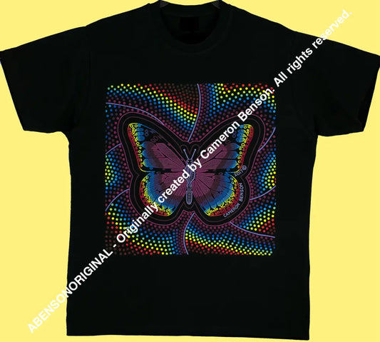 043 Rainbow Butterfly Unisex Tee