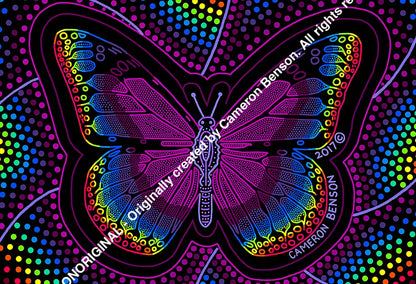 043 Rainbow Butterfly Unisex Tee