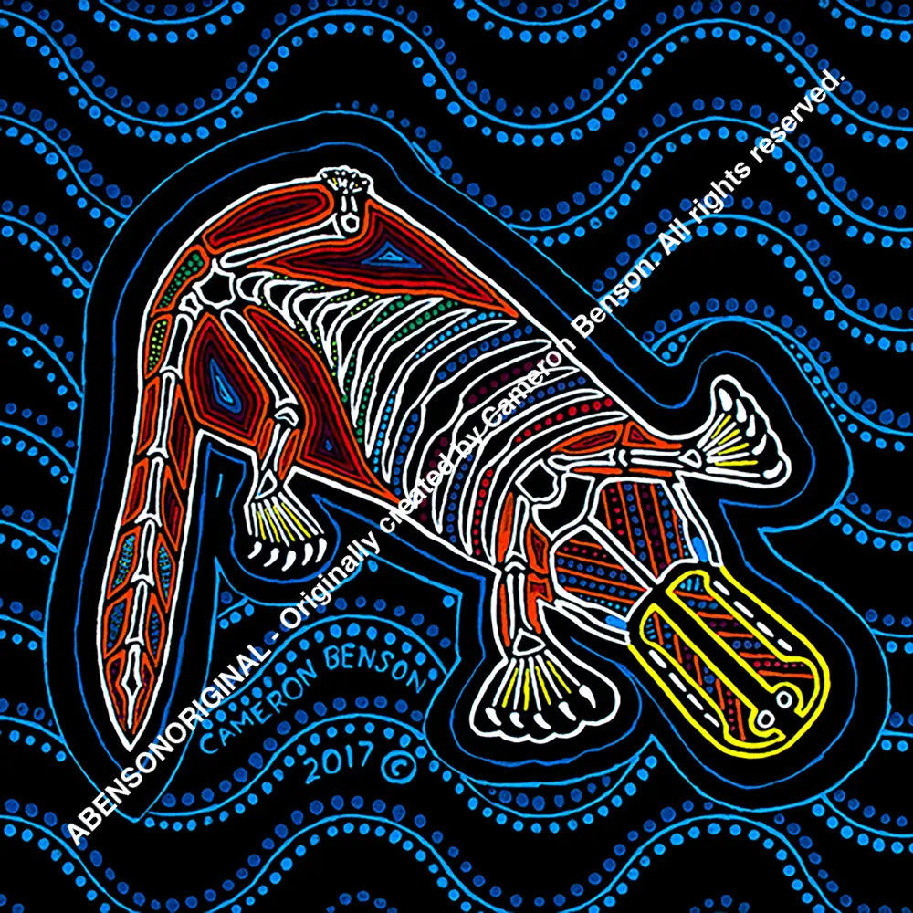 044 Platypus Blue Waves Magnet