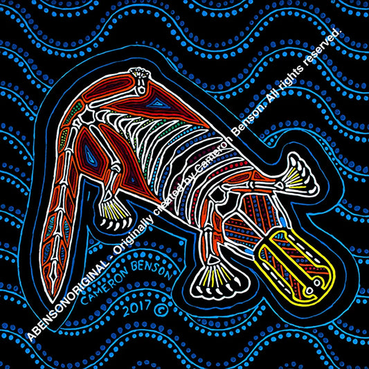 044 Platypus Blue Waves Magnet