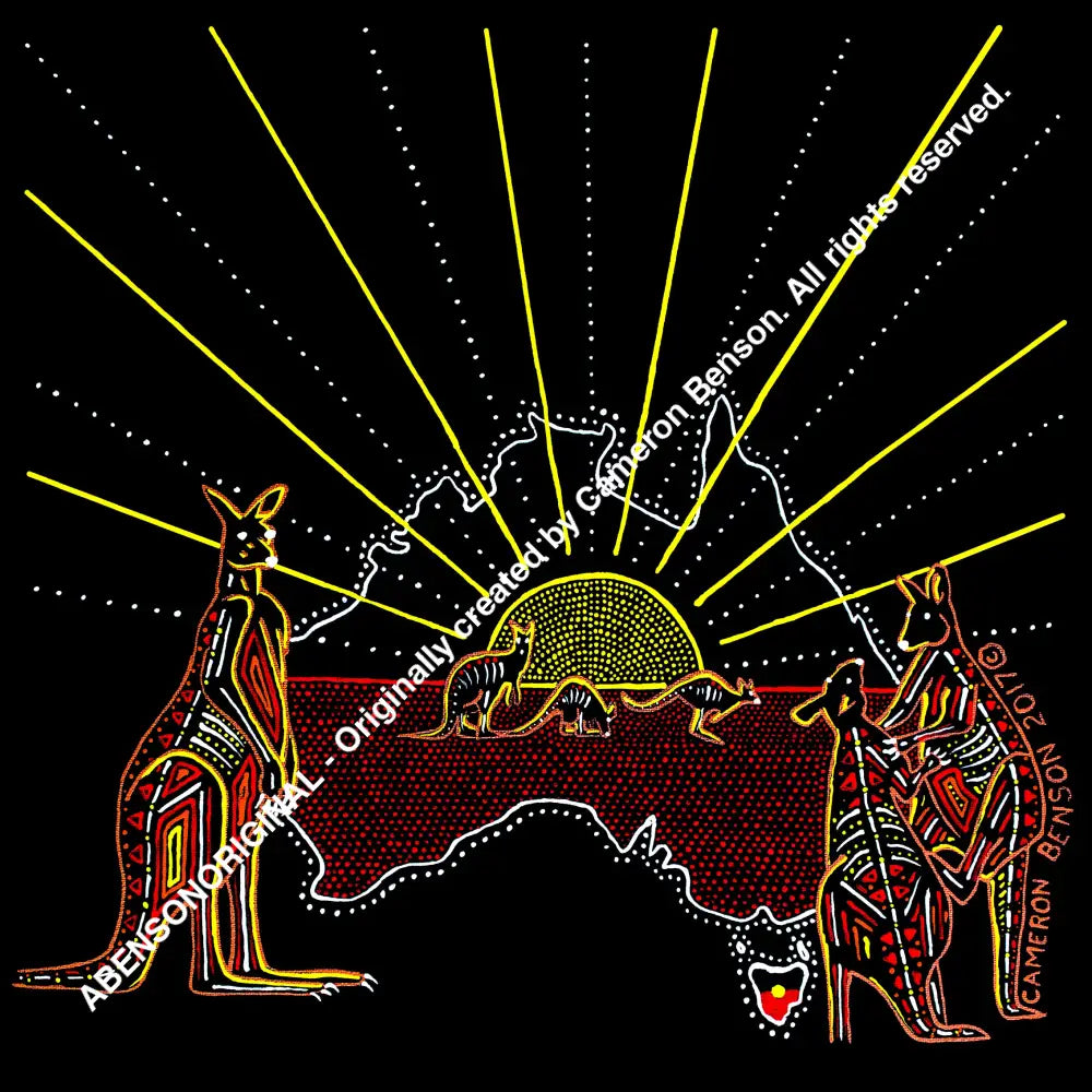 047 Aust Kangaroos A4 - Square Print