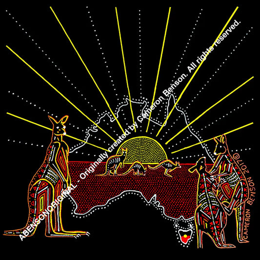 047 Aust Kangaroos Acrylic Coaster