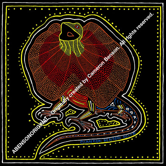 050 Frilled Neck Lizard Acrylic Coaster