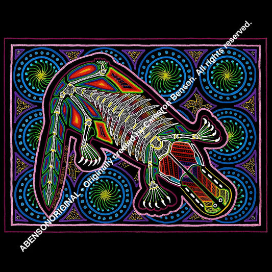 051 Platypus Blue Waterholes A4 - Square Print