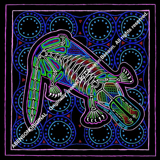 051 Platypus Blue Waterholes Acrylic Coaster