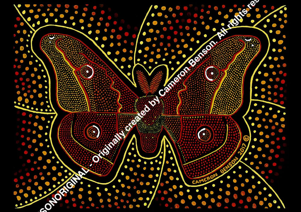 052 Emperor Gum Moth A4 - Landscape Print