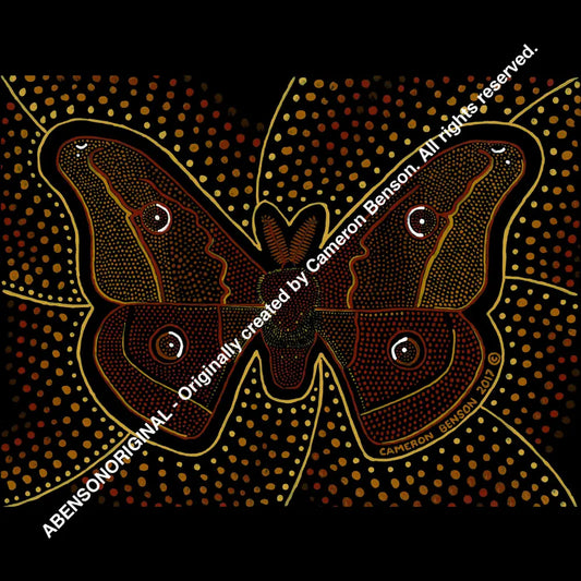 052 Emperor Gum Moth A4 - Square Print
