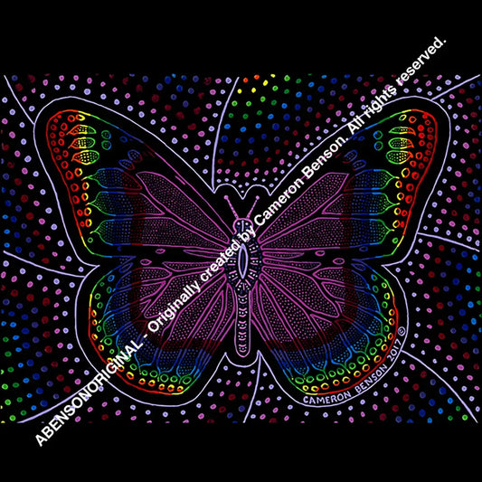 053 Rainbow Butterfly Acrylic Coaster