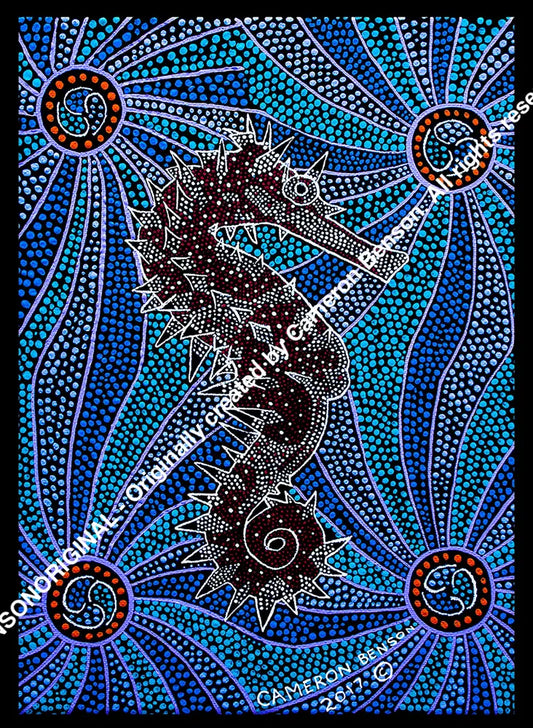 061 Sea Horse 50cm x 67cm Canvas Print