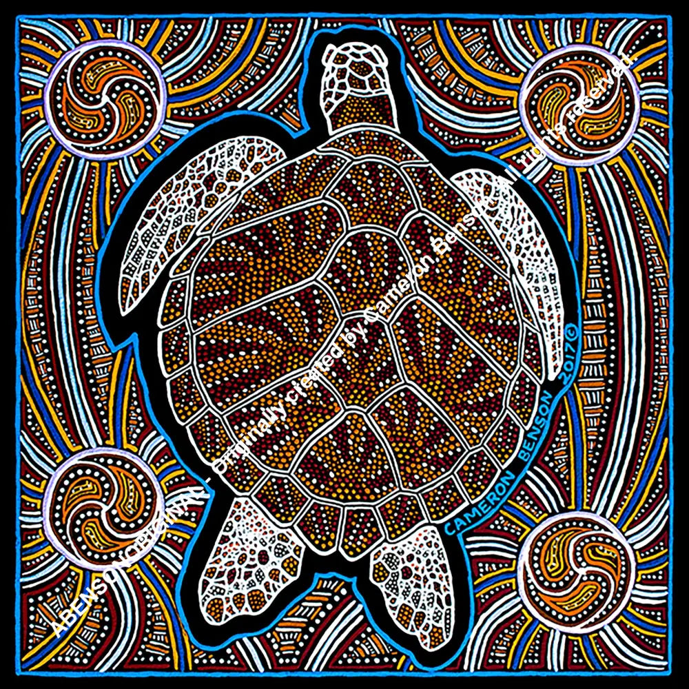 063 Sea Turtle Cotton Rag Print