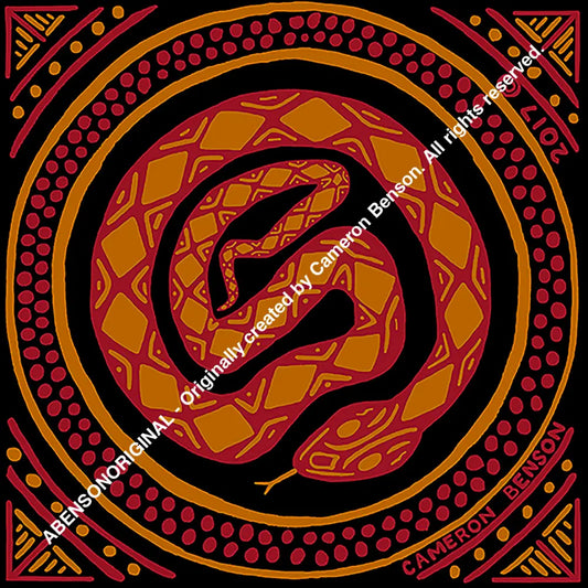 065 Snake Glass Coaster